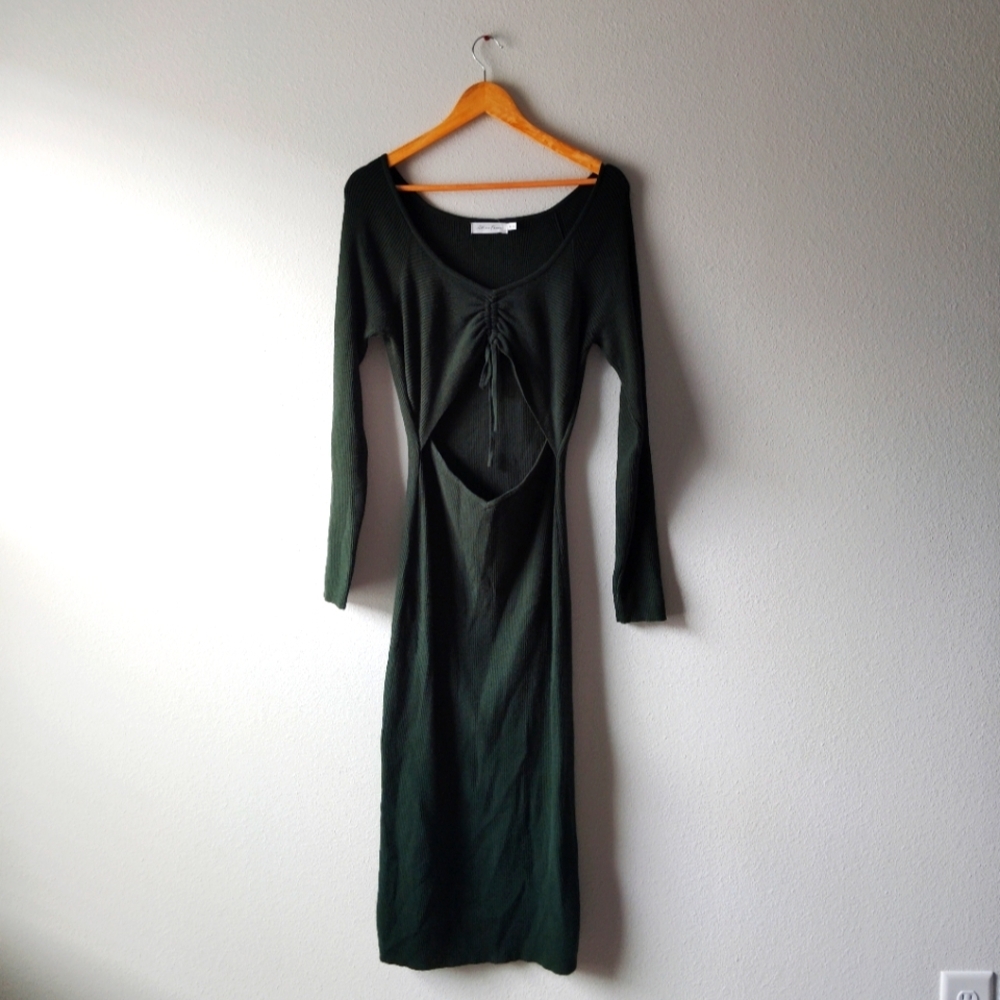 All In Favor Knit Long Sleeve Dress